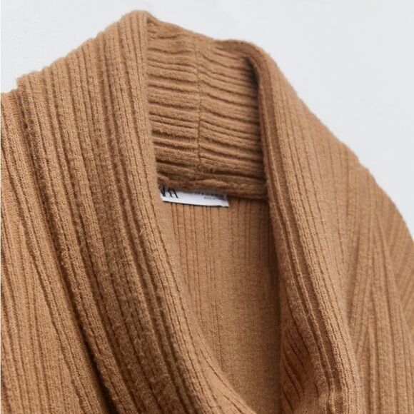 ZARA OVERSIZED COWL NECK KNIT SWEATER - Picture 9 of 11